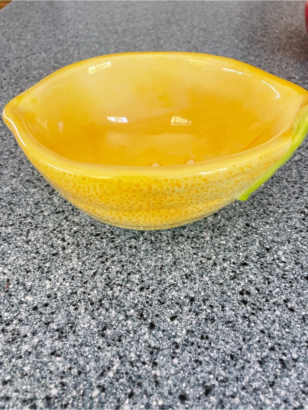 Sur La Table Yellow Ceramic Lemon-Shaped Serving Bowl